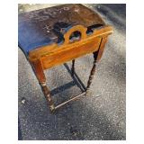 Vintage Wood Telephone Stand with Phone Book Shelf Great DIY Project *P