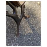 Antique Wood and Cast Iron School Desk, 28.5"H x 21.5"W *P