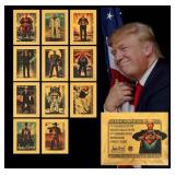 11 Brand New Donald Trump 24k Gold 45th Presidential Trading Cards with Envelope *N