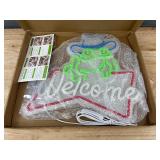 Budweiser Welcome Frog Beer LED Neon Sign - Brand New