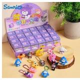 Sanrio Hello Kitty and Friends 24 Figurine Keychain Mystery Display Box - Brand New