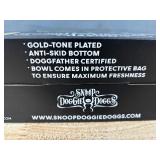 Snoop Doggie Doggs Off the Chain Deluxe Gold Pet Bowl - Brand New