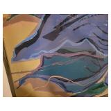 1980s Sally Anderson Large Abstract Painting