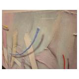 A Large Signed Modern Abstract Painting with Textured Surface in Earth Tones.