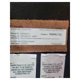 A Modern Round Brown Leather Coffee Table / Ottoman by Room and Board.