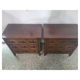 A Pair of 3 Drawer Night Stands / Small Dressers.