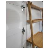 Leaning Ladder Desk and Shelving Unit.