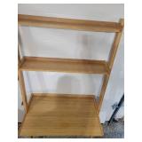 Leaning Ladder Desk and Shelving Unit.