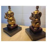 A Pair of Tall Elephant Lamps.