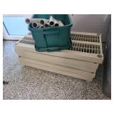 (3) Five Shelf Plastic Storage Shelves.