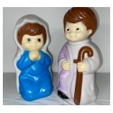 Empire 1996 Lighted Nativity Blow Mold Figures Mary and Joseph