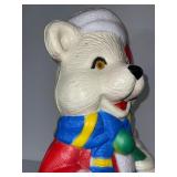 Vintage Christmas Drum Bear Blow Mold Lighted Decoration