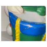 Vintage Christmas Drum Bear Blow Mold Lighted Decoration