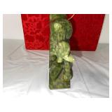 Green Serpentine Stone Carved Horse Sculpture
