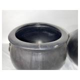 Set of 2 Large Plastic Halloween Cauldrons and Pumpkin Pail