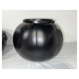 Set of 2 Large Plastic Halloween Cauldrons and Pumpkin Pail