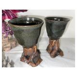 Fantasy Dragon Figurines, Crystal Ball Stand, Goblets, and Decorative Collectibles Set