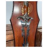 Decorative Excalibur Fantasy Sword with Wall Plaque Display