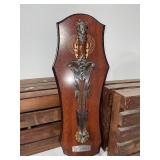 Decorative Excalibur Fantasy Sword with Wall Plaque Display
