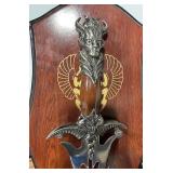 Decorative Excalibur Fantasy Sword with Wall Plaque Display