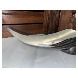 Fantasy Curved Blade Knife with Ornate Dragon Style Handle