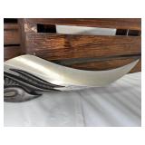 Fantasy Curved Blade Knife with Ornate Dragon Style Handle