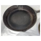 Set of 3 Vintage Cast Iron Skillets No. 3, No. 5, and No. 8