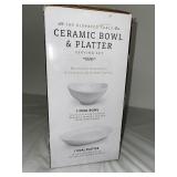 The Elevated Table Ceramic Bowl and Platter Serving Set