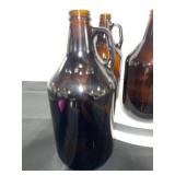 Set of 4 Amber Glass Growlers 64 oz with Handles
