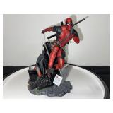 Deadpool Collectible Figure on Battle Scene Base