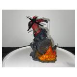 Deadpool Collectible Figure on Battle Scene Base