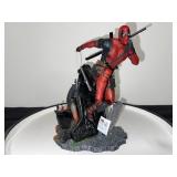 Deadpool Collectible Figure on Battle Scene Base