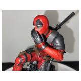 Deadpool Collectible Figure on Battle Scene Base