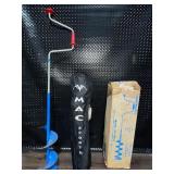 Strikemaster Mora Ice Drill with Mac Sports Folding Captain Chair