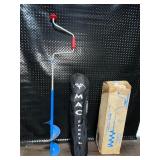 Strikemaster Mora Ice Drill with Mac Sports Folding Captain Chair