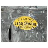 Cut Crystal Vase with Geometric Pattern