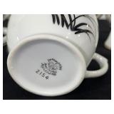 Lefton China Hand Painted Wheat Pattern Tea Set with Cups and Bells