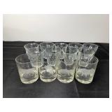 Set of 10 Etched Wildlife Glasses and Tumblers