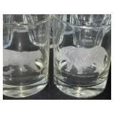 Set of 10 Etched Wildlife Glasses and Tumblers