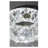 Set of 4 Pressed Glass Salt Cellars and 9 Crystal Napkin Rings