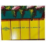 Vintage Tin Litho Dollhouse with Carport and Fireplace Detail