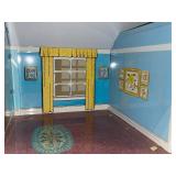 Vintage Louis Marx Metal Two-Story Colonial Doll House with Original Box