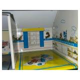 Vintage Louis Marx Metal Two-Story Colonial Doll House with Original Box