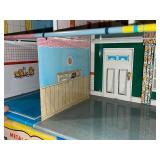 Vintage Louis Marx Metal Two-Story Colonial Doll House with Original Box