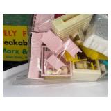 Vintage Louis Marx Metal Two-Story Colonial Doll House with Original Box