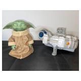 Star Wars Grogu Figure and Millennium Falcon Toy Vehicle Set