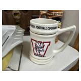 Radio, Baskets, Collectible Beer Steins, Vintage Aluminum Pan, Nascar Pillow, and More