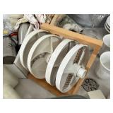 Assorted Glassware, Kitchen Items, Cooking Items, Plates, and More