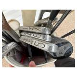 Vintage Golf Bag with Assorted Golf Clubs