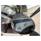 Vintage Golf Bag with Assorted Golf Clubs